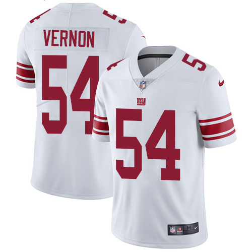 Nike Giants #54 Olivier Vernon White Men's Stitched NFL Vapor Untouchable Limited Jersey